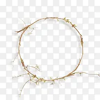 创意树根藤蔓圆环装饰图案