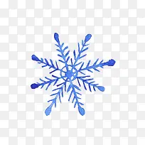 手绘蓝色雪花
