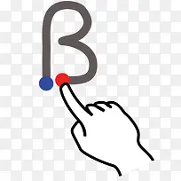 脑卒中信B大写字母gestureworks图标