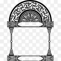 半圆拱门建筑花纹