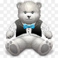 Gift Light Grey bear Icon