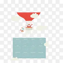 可爱热气球2018日历