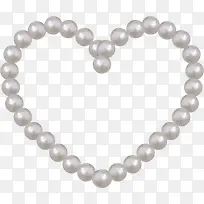 白色爱心珍珠项链