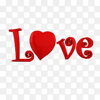 love艺术字体免抠素材