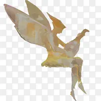 手绘弹琴森林天使