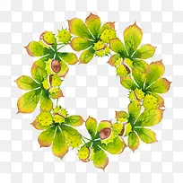绿色植物圆环