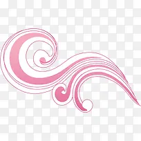 精美粉红色美式花纹
