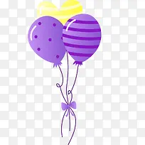 紫色闪耀卡通气球
