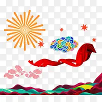 新年喜庆漂浮素材