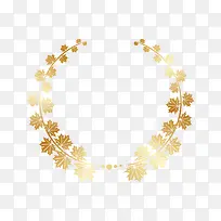 金色枫叶花环圈