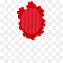 红色花朵圆形背景