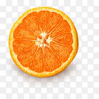 一个切开的橙子装饰
