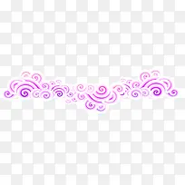 紫色的手绘祥云装饰