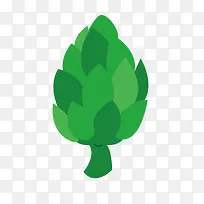 绿色树苗植物图案
