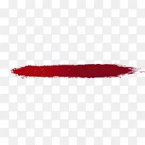 红色毛笔笔刷形状标签
