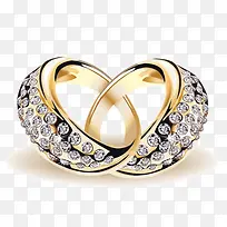 有质感的金色钻石戒子