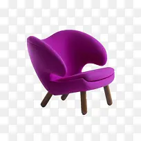 紫色设计感家居椅子