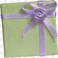 紫色蝴蝶结丝带礼品盒
