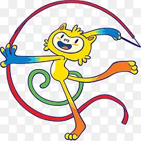 里约奥运会吉祥物之体操彩带