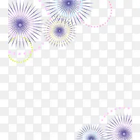 韩国时尚花纹装饰紫色烟花