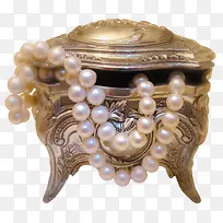 复古金属制作收藏盒子珍珠