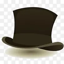 黑色高筒帽子