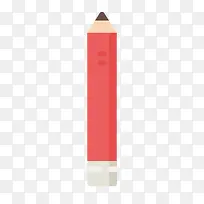 红色扁平化铅笔元素