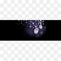 紫色梦幻雪花背景banner