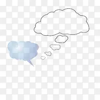 浅色云朵创意对话框图形