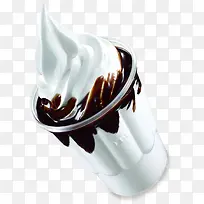 高清摄影巧克力圣代冰淇淋