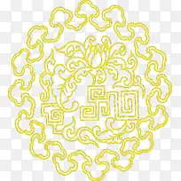 黄色花卉花纹图案背景