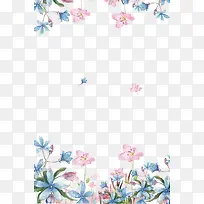 免抠春季花朵花瓣装饰背景