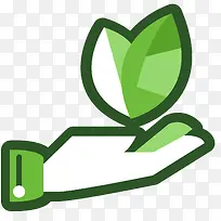 绿叶守护矢量环保标志
