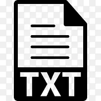 txt文本文件扩展名的象征图标