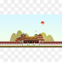 中国皇宫卡通建筑