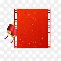 红色背景新春装饰PNG