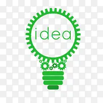 齿轮灯泡IDEA创意图