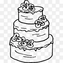 手绘花朵蛋糕