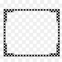 矢量黑白方格边框放大框