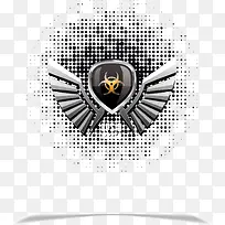 装饰金属翅膀logo