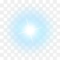 蓝色卡通星光七夕情人节