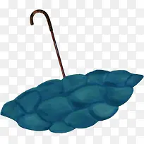 蓝色龟壳伞