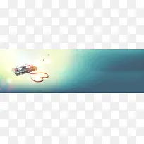 爱情唯美磁带背景banner