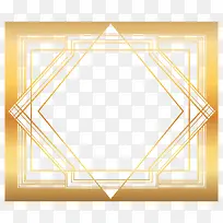 新颖金色花纹边框矢量