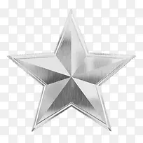 金属质感的五角星免抠素材