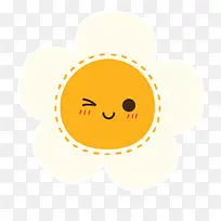 白色花朵向日葵图标