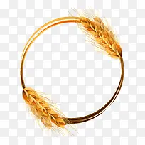 金色麦穗圆环矢量素材