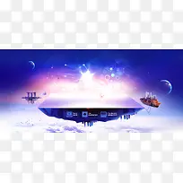 梦幻星空背景banner