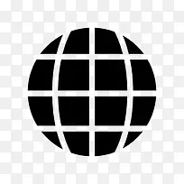 地球经纬扁平图标