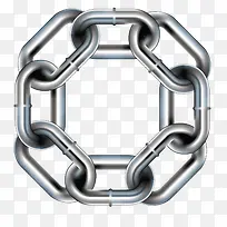 环环相扣成方形的铁链